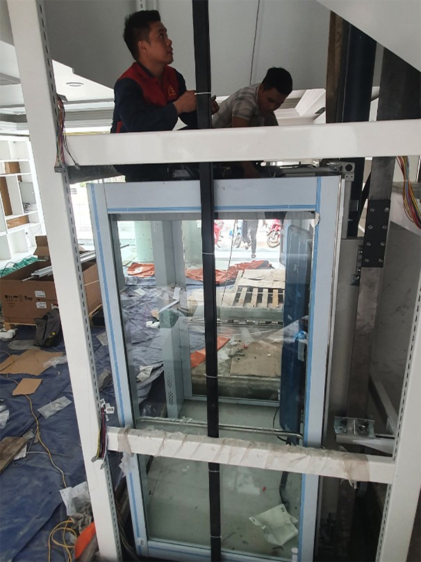 Quá trình thi công, lắp đặt thang máy tại ELUX VIỆT NAM