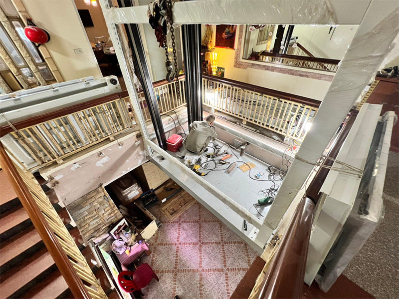 Thi công lắp đặt thang máy không hố pit