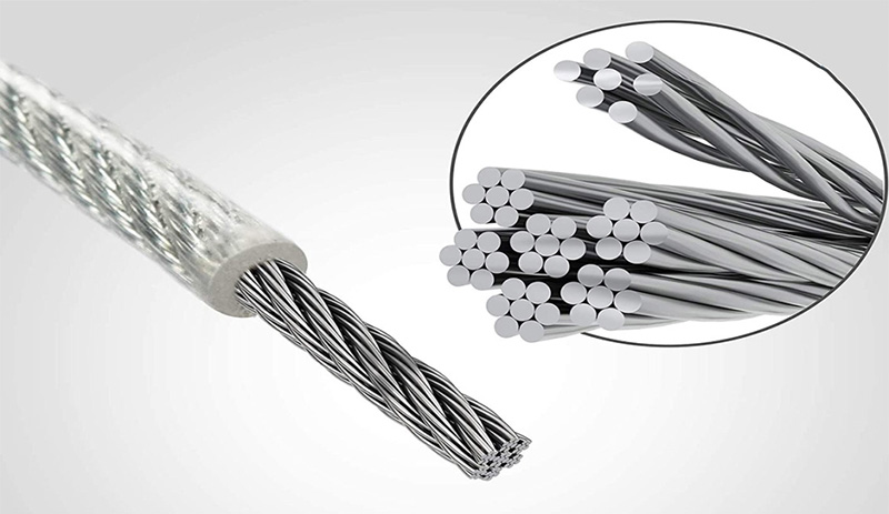 Cáp thang máy thép phủ nhựa